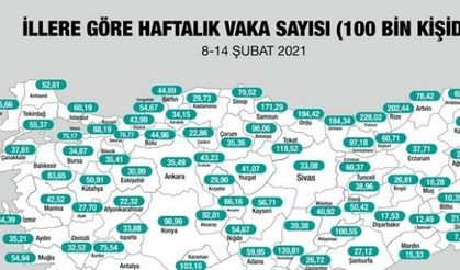 İl il vaka sayılarında son durum (Türkiye'nin risk haritası)