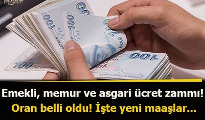 Emekli, memur ve asgari ücret zammı! Oran belli oldu! İşte yeni maaşlar...