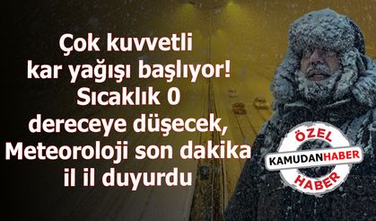 Şiddetli kar yağışı başlıyor! Meteoroloji son dakika duyurdu, İstanbul dahil çok sayıda ili vuracak