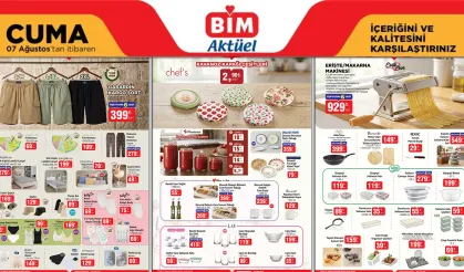BİM 7 Ağustos 2026 Cuma Aktüel Ürünler Kataloğu