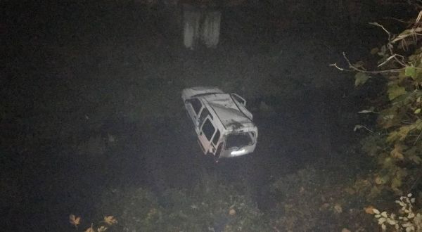Zonguldak'ta dereye düşen aracın sürücüsü yaralandı