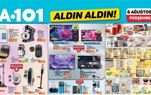 A101 6 Ağustos 2026 Perşembe Aktüel Ürünler Kataloğu