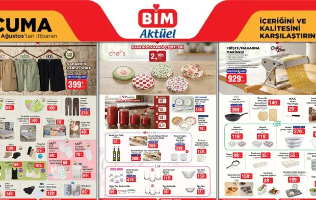 BİM 7 Ağustos 2026 Cuma Aktüel Ürünler Kataloğu