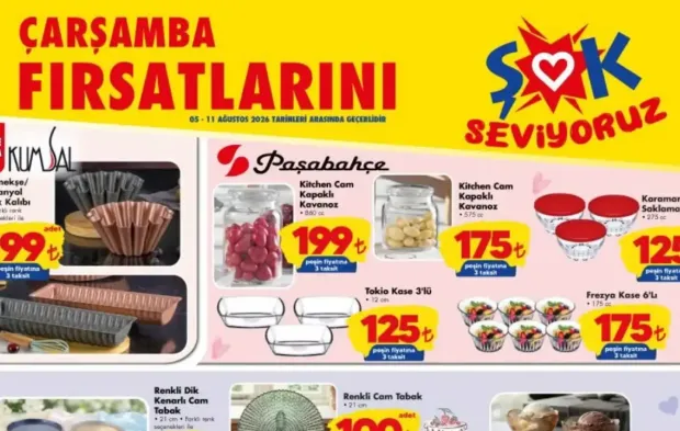 ŞOK 5 Ağustos 2026 Çarşamba Fırsatları Aktüel Ürünler Kataloğu