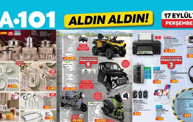 A101 17 Eylül 2026 Perşembe Aktüel Ürünler Kataloğu Yayımda!