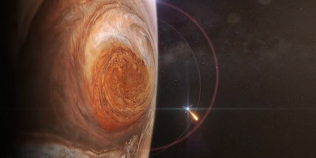 Juno uydusu Jüpiter'in 'Büyük Kırmızı Leke'sini fotoğrafladı