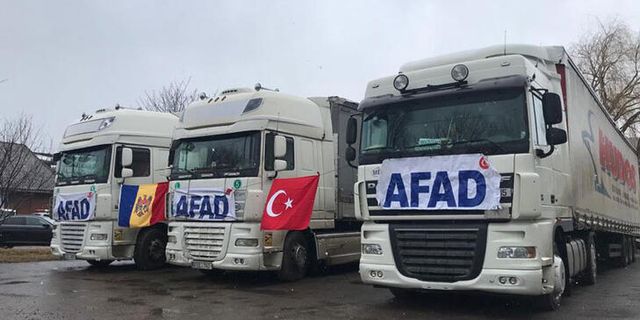 AFAD'ın 8 TIR'lık insani yardımı, Ukrayna ve Moldova'da