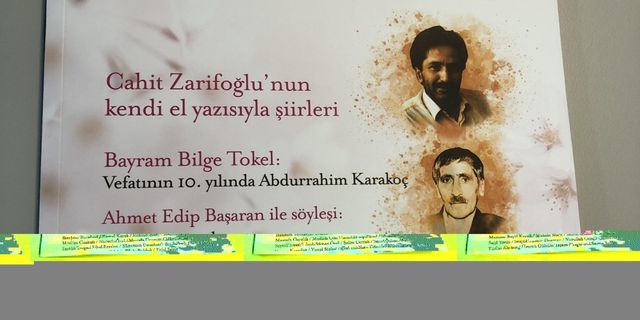 Cahit Zarifoğlu'nun kendi el yazısı şiirleri, Muhit'te okurlarla buluştu