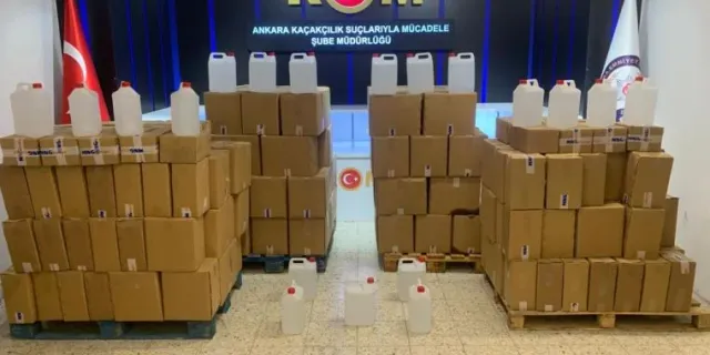 Ankara'da sahte içki imalatı yapan 4 kişi gözaltına alındı