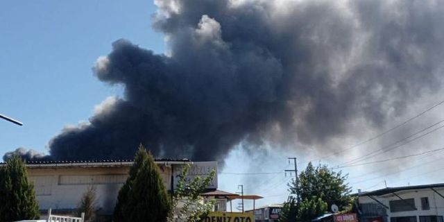 İzmir'de bir fabrikada yangın çıktı
