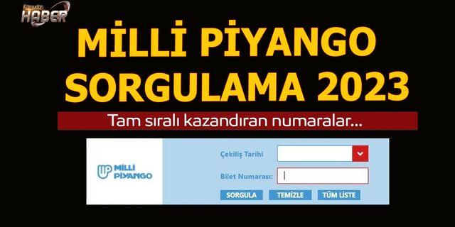Milli Piyango bilet sorgulama! Tıkla öğren