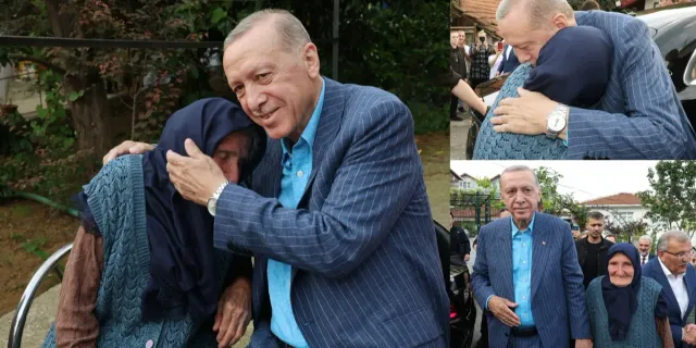 Cumhurbaşkanı Erdoğan, Eski Komşusunu Ziyaret Etti ve Halkla Buluştu
