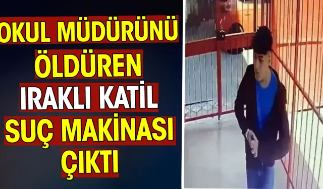 Okul müdürünü öldüren Iraklı katil suç makinası çıktı