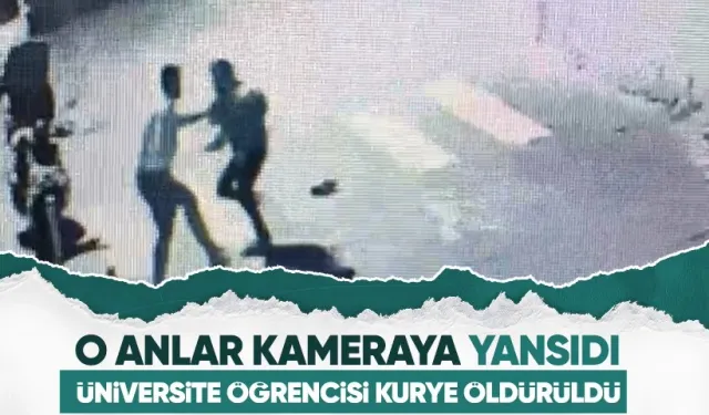 Balıkesir'de Bir Kuryenin Öldürüldüğü Anlar Güvenlik Kamerasına Yansıdı