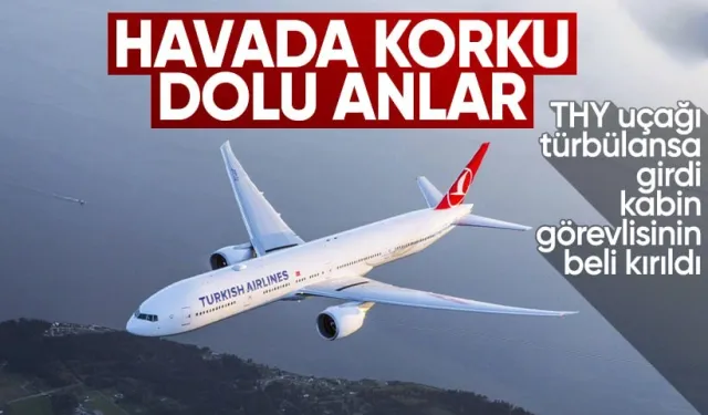 Havada panik dolu anlar! THY uçağı türbülansa girdi