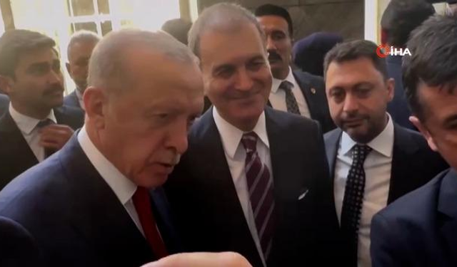 Cumhurbaşkanı Erdoğan ve kadın muhabir arasında 'oje' diyaloğu: "Bu ojeler ne? Ben mi rüyadayım?"