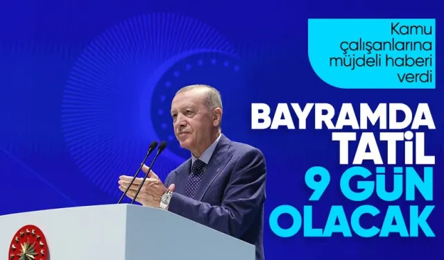 Cumhurbaşkanı Erdoğan, Kurban Bayramı tatilinin 9 gün olacağını açıkladı