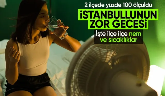 İstanbul'da Aşırı Nem ve Sıcaklık Rekoru! Gece Uyutmadı, Gündüz Yaktı! İşte İlçe İlçe Nem Oranları ve Sıcaklıklar