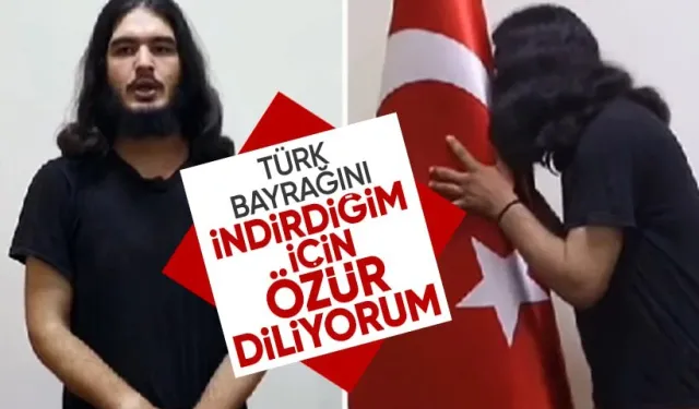 Türk Bayrağına Saldıran Suriyeli Provokatör: "Tüm Kalbimle Özür Diliyorum"