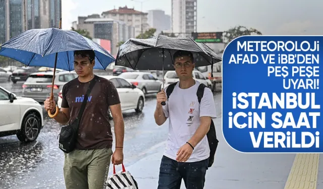 Meteoroloji Genel Müdürlüğü'nden İstanbul İçin Sağanak Yağış Uyarısı