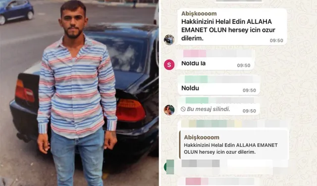 WhatsApp Grubunda Ailesine Veda Eden Genç, Peçeteye Ölüm Tarihini Yazdı