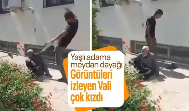 75 yaşındaki adamı acımasızca darp etti, o anlar kameraya yansıdı