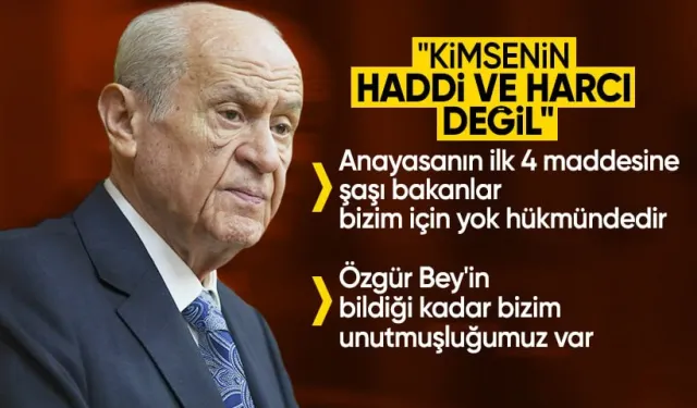 MHP Lideri Bahçeli: MHP'ye yoklama yapmak kimsenin haddi değildir!