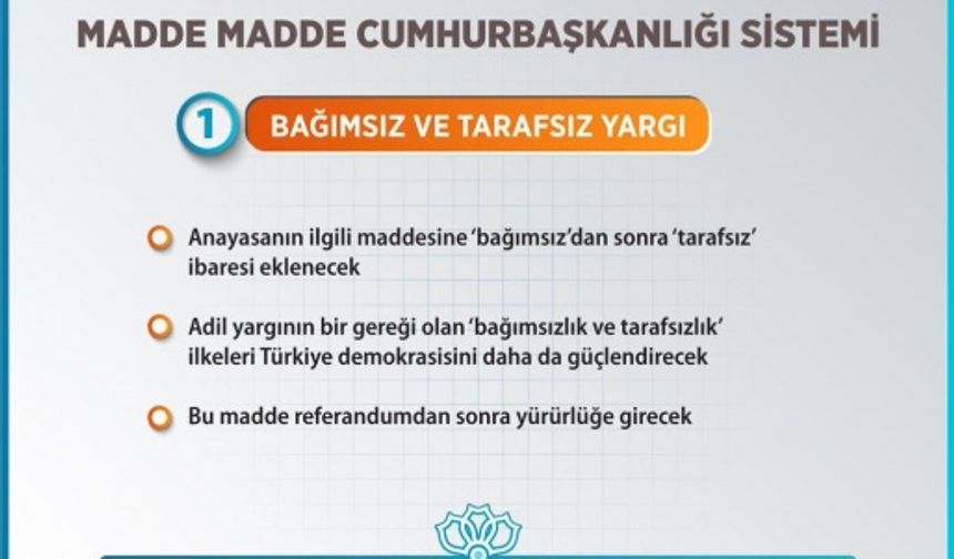 Madde madde Cumhurbaşkanlığı sistemi