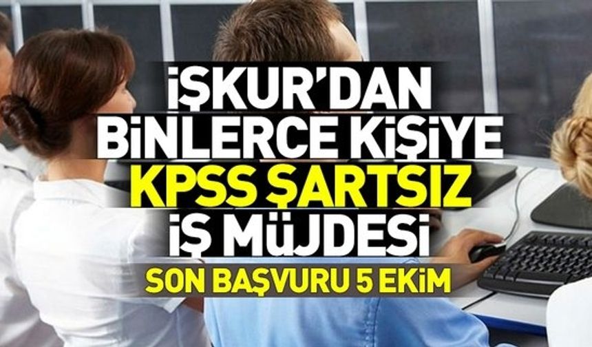 İŞKUR'dan 2167 kişiye KPSS şartsız işe alım müjdesi! İŞKUR TYP ilanına nasıl başvurulur? .