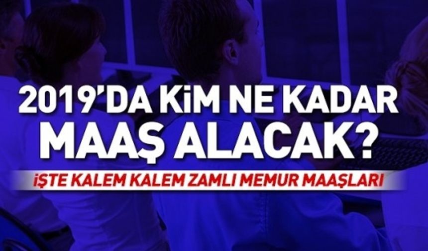 2019 zamlı memur maaşları ne kadar oldu? 2019 öğretmen, polis, hemşire maaşı ne kadar?