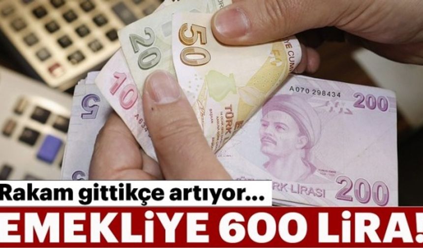 Emekliye 600 lira promosyon!