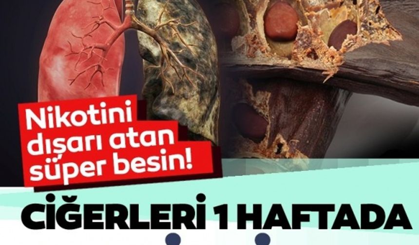 Nikotini dışarı atan süper yiyecek! 1 haftada ciğerleri tertemiz yapıyor...