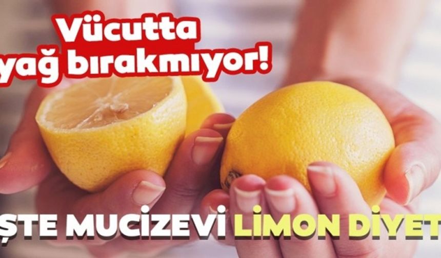 Vücutta yağ bırakmayan 5 günde 3 kilo verdiren inanılmaz limon diyeti