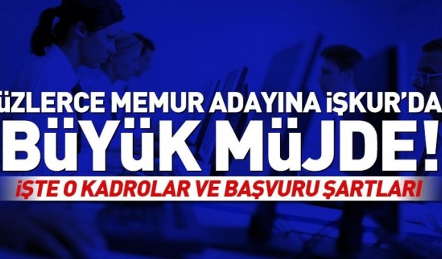 İŞKUR'dan memur adaylarına müjde! 2019 İŞKUR kamu memur alım ilanı başvuru şartları nelerdir? .