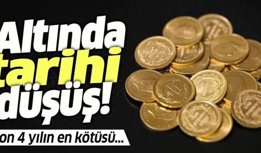 Altının ons fiyatında tarihi düşüş! Son 4 yılın en kötüsü | Gram altın ne kadar?