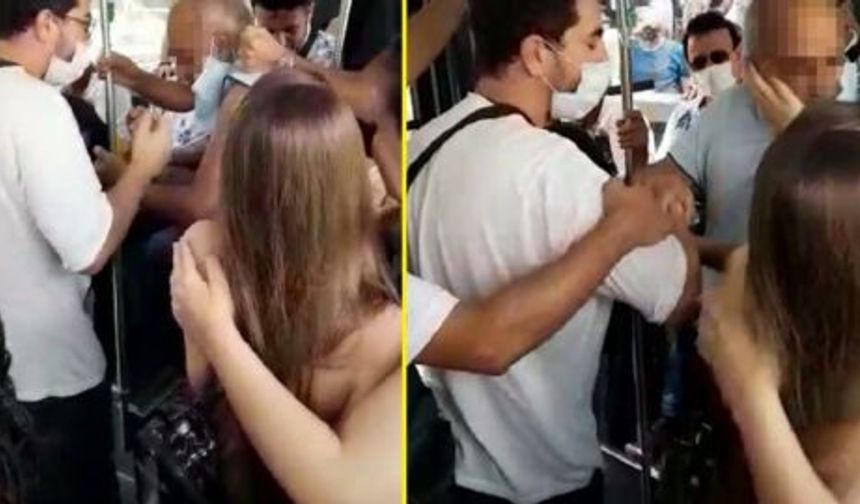Metrobüste fotoğrafını çektiği kadından tacizciye meydan dayağı