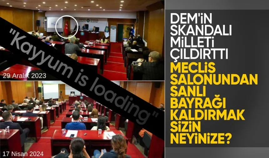 DEM Partili Belediye Meclisi'nden Türk Bayrağı Skandalı: Tepkiler Büyüyor