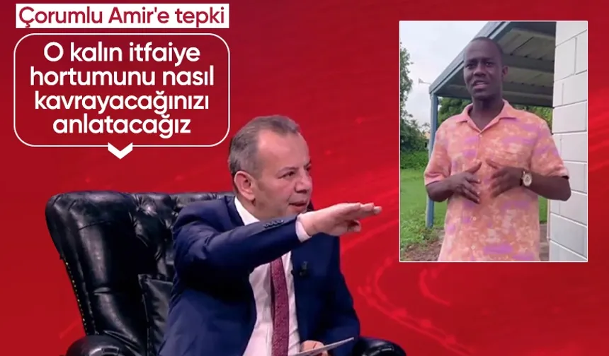 Çorumlu Amir'in "Karabük Üniversitesi" göndermesi, Tanju Özcan'ı kızdırdı