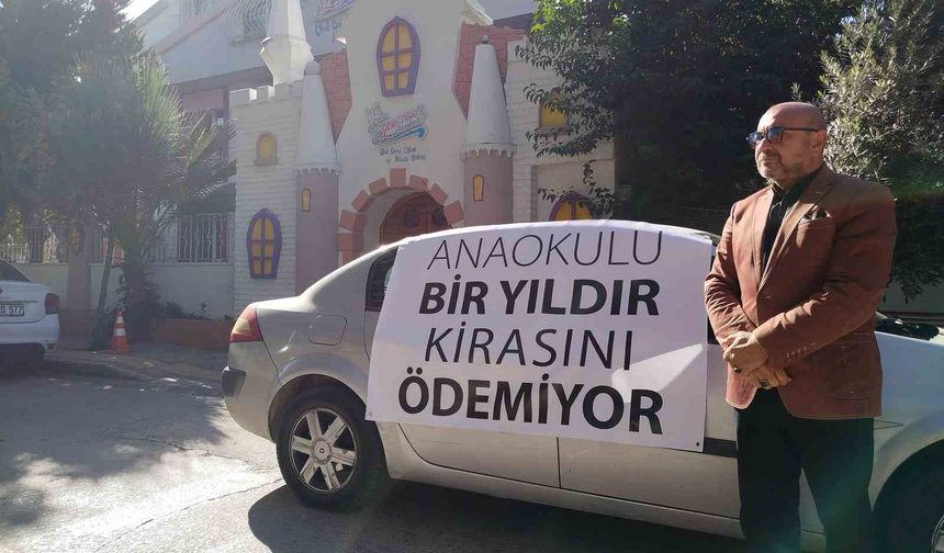 Kiracıya İlginç Protesto Yapıldı! 'Bir Yıldır Kira Ödenmiyor'