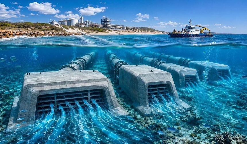 Dev bloklar suya indirildi: Denizden günde 30 milyon litre içme suyu üretilecek