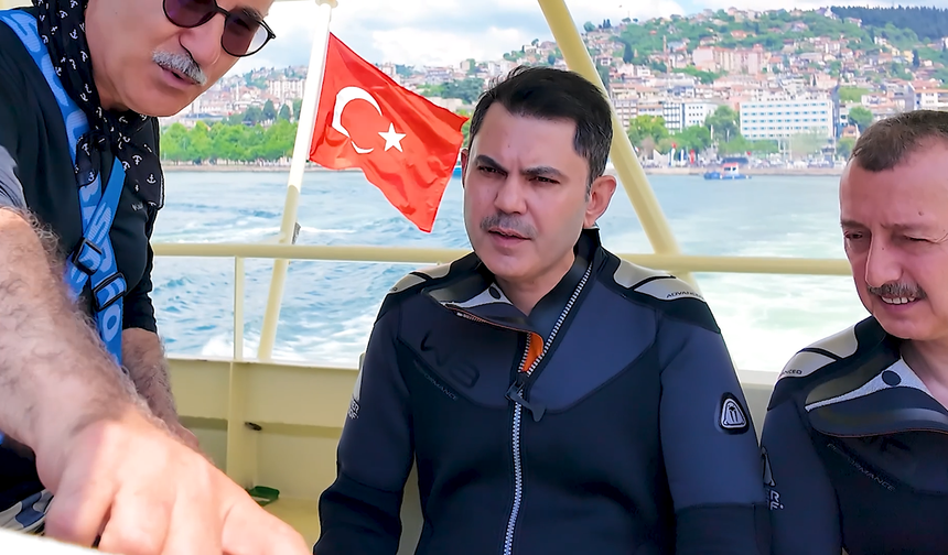 Bakan Kurum İzmit Körfezi'ne daldı: Deniz dibindeki değişimi açıkladı
