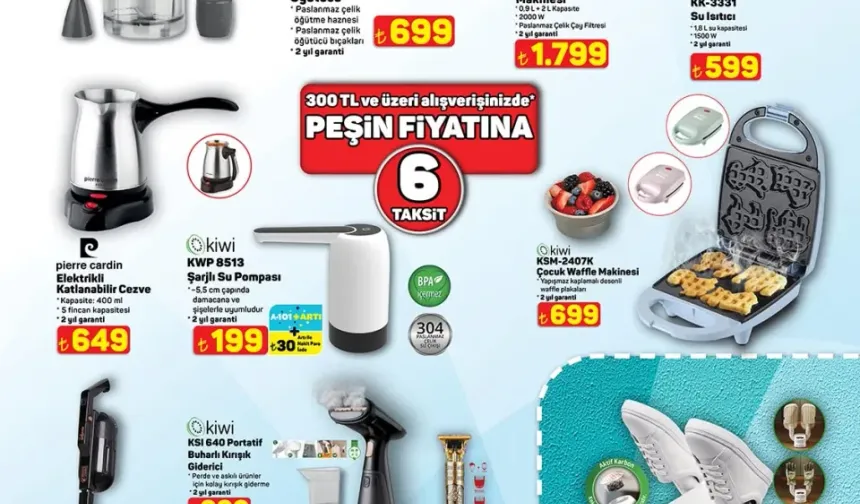 A101 16 Temmuz 2026 Aktüel Ürünler Kataloğu Yayında! Peşin fiyatına 6 taksit...