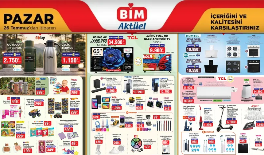 BİM 26 Temmuz 2026 Aktüel Ürünler Kataloğu Yayında! İşte İndirimli Ürünler