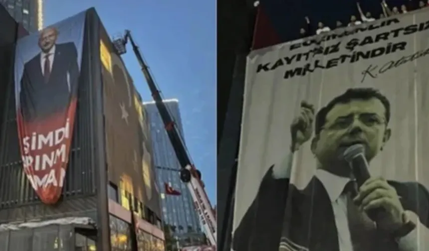 CHP İstanbul İl Başkanlığı'nda Pankart Gerginliği