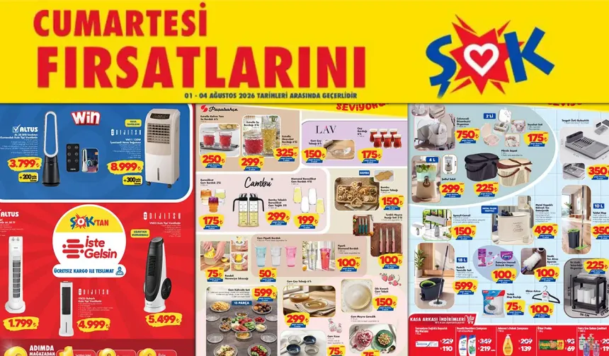 ŞOK 1 Ağustos 2026 Cumartesi Fırsatları Aktüel Ürünler Kataloğu