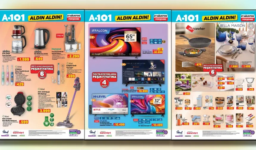 A101 27 Ağustos 2026 Perşembe Aktüel Ürünler Kataloğu