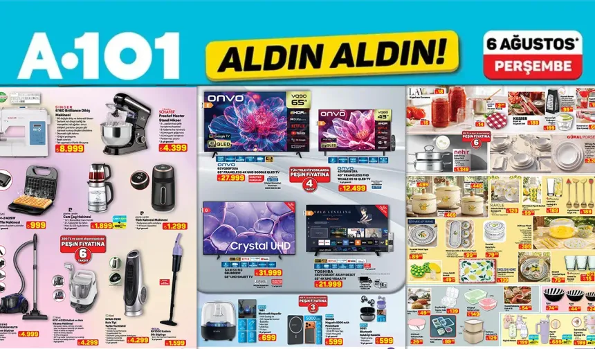 A101 6 Ağustos 2026 Perşembe Aktüel Ürünler Kataloğu