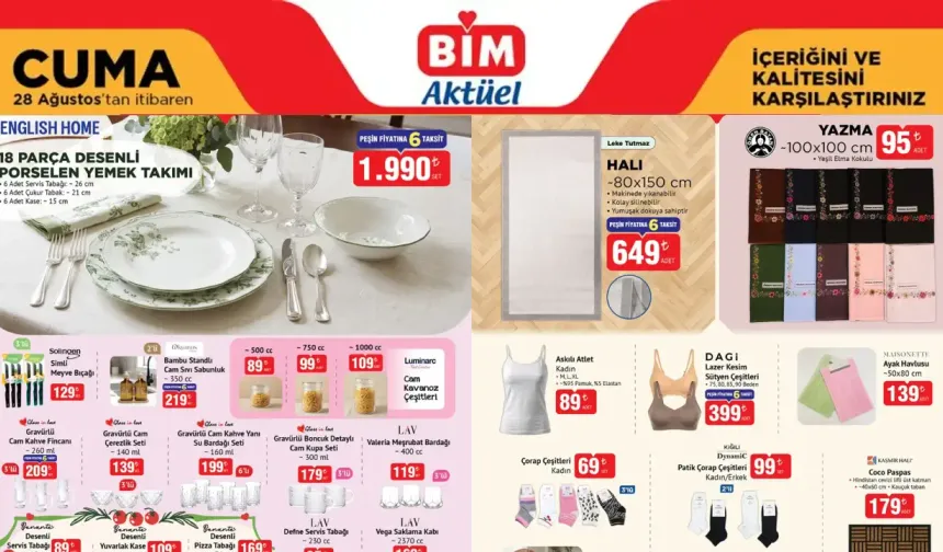 BİM 28 Ağustos 2026 Cuma Aktüel Ürünler Kataloğu Yayımda!
