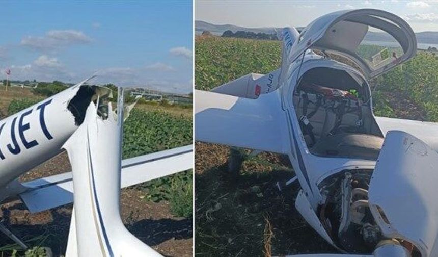 Çatalca'da eğitim uçağı kaza kırıma uğradı: Pilot yaralandı
