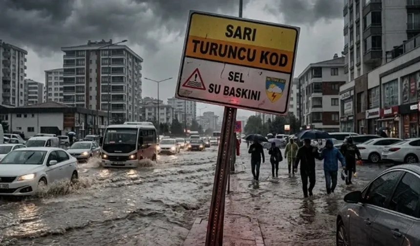 Meteoroloji'den 26 kente sarı ve turuncu kodlu alarm: Sel ve su baskınlarına dikkat!